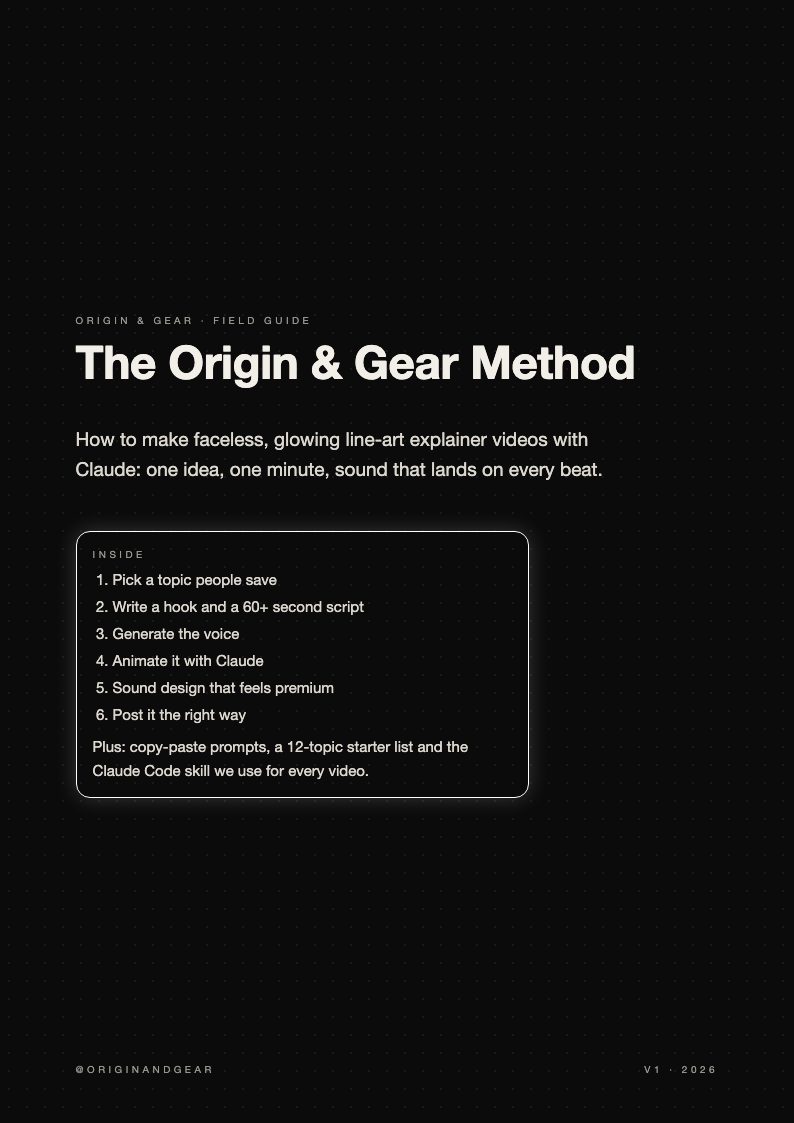 Guide cover: The Origin & Gear Method